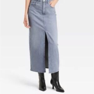 Stylish  Denim Maxi Skirt